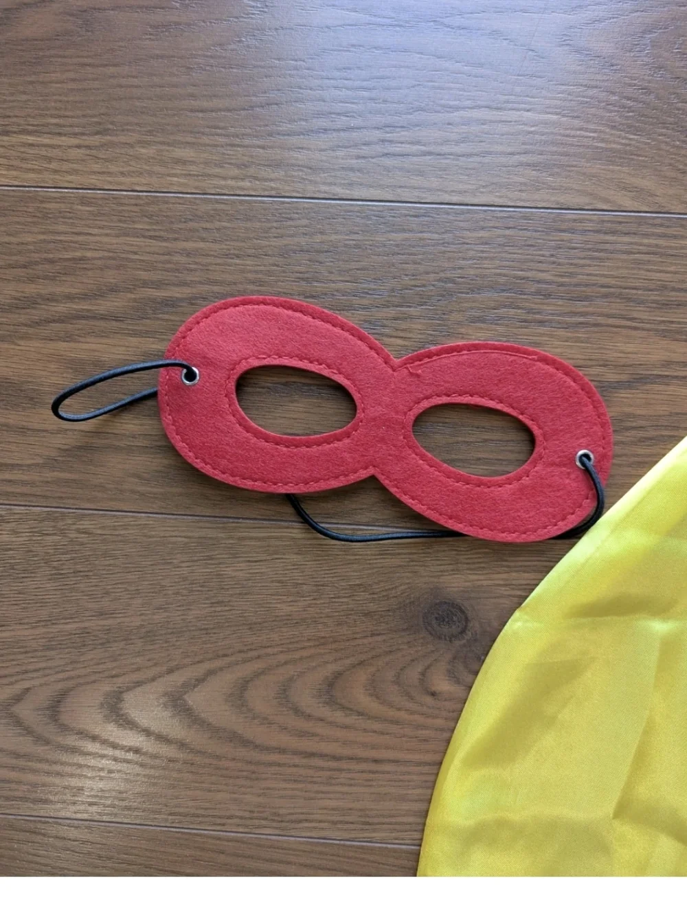 Superhero Cape And Mask Set Red And Yellow Kids Unisex OSFM